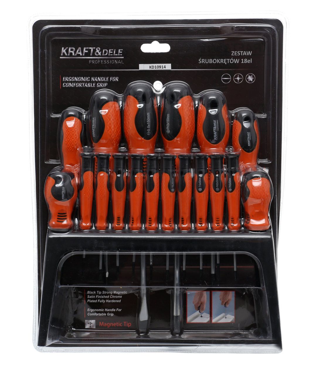 Kruvikeerajate komplekt 18 osa KD10914