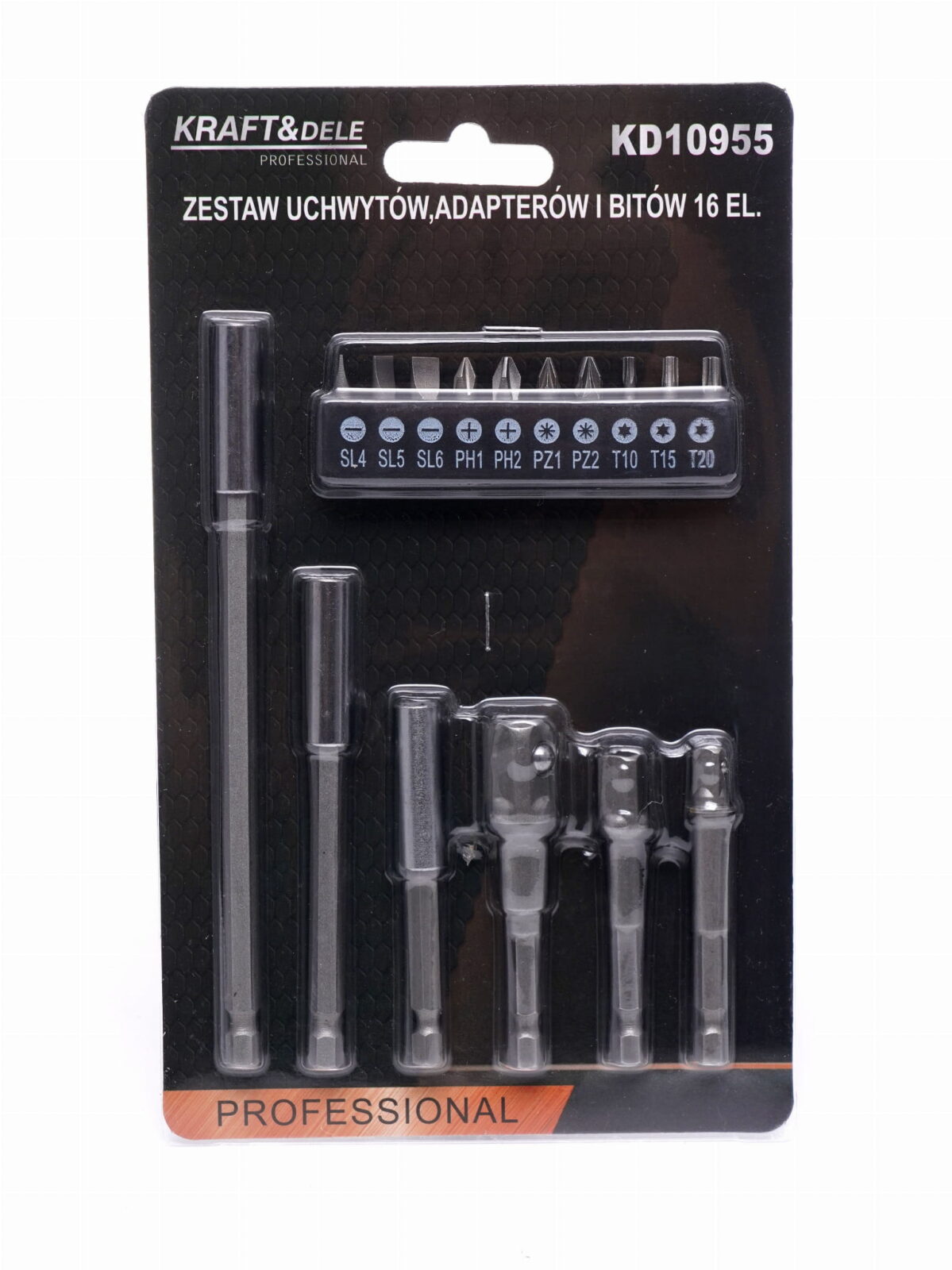 Hoidjate, adapterite ja bittide komplekt 16 tk. KD10955