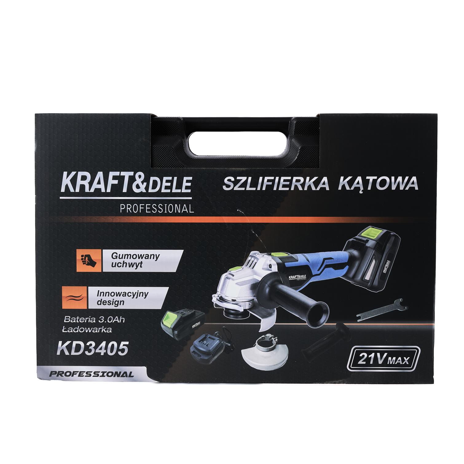 Aku nurklihvija 21V – komplekt KD3405