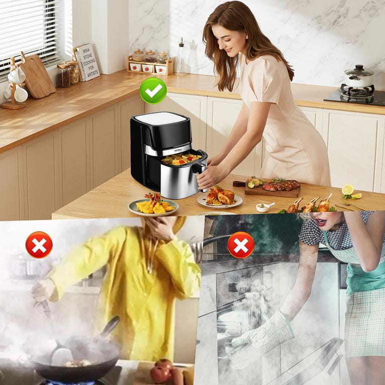 Airfryer rasvavaba fritüür 8L KRAFT&DELE KD4101 1850W