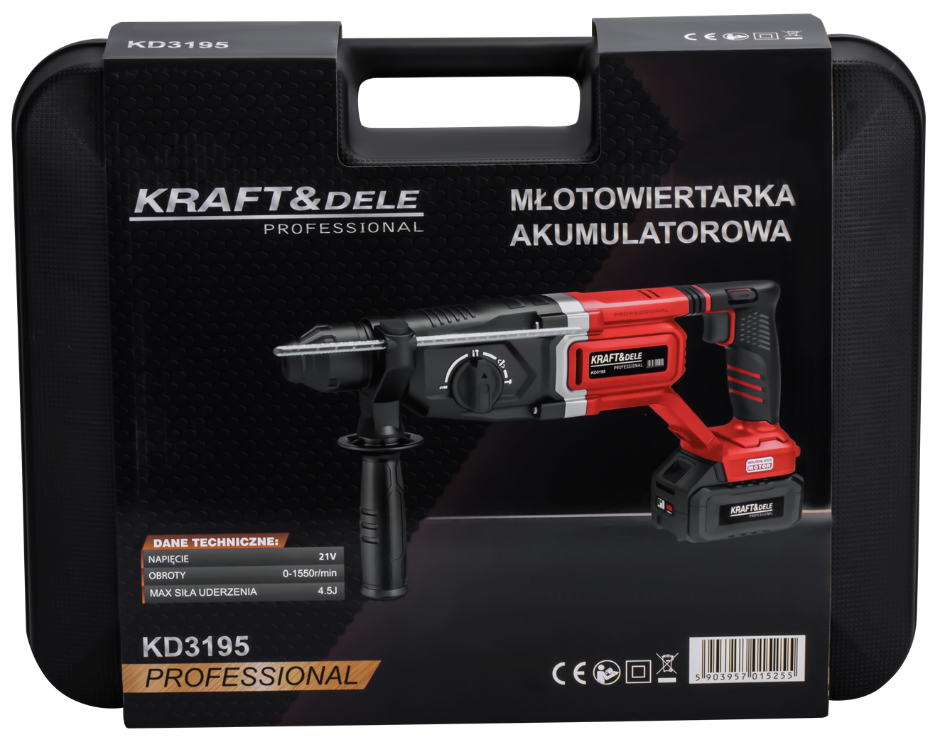 Aku löökvasar 21V 4,5J HARJADETA 2 x 4Ah KD3195