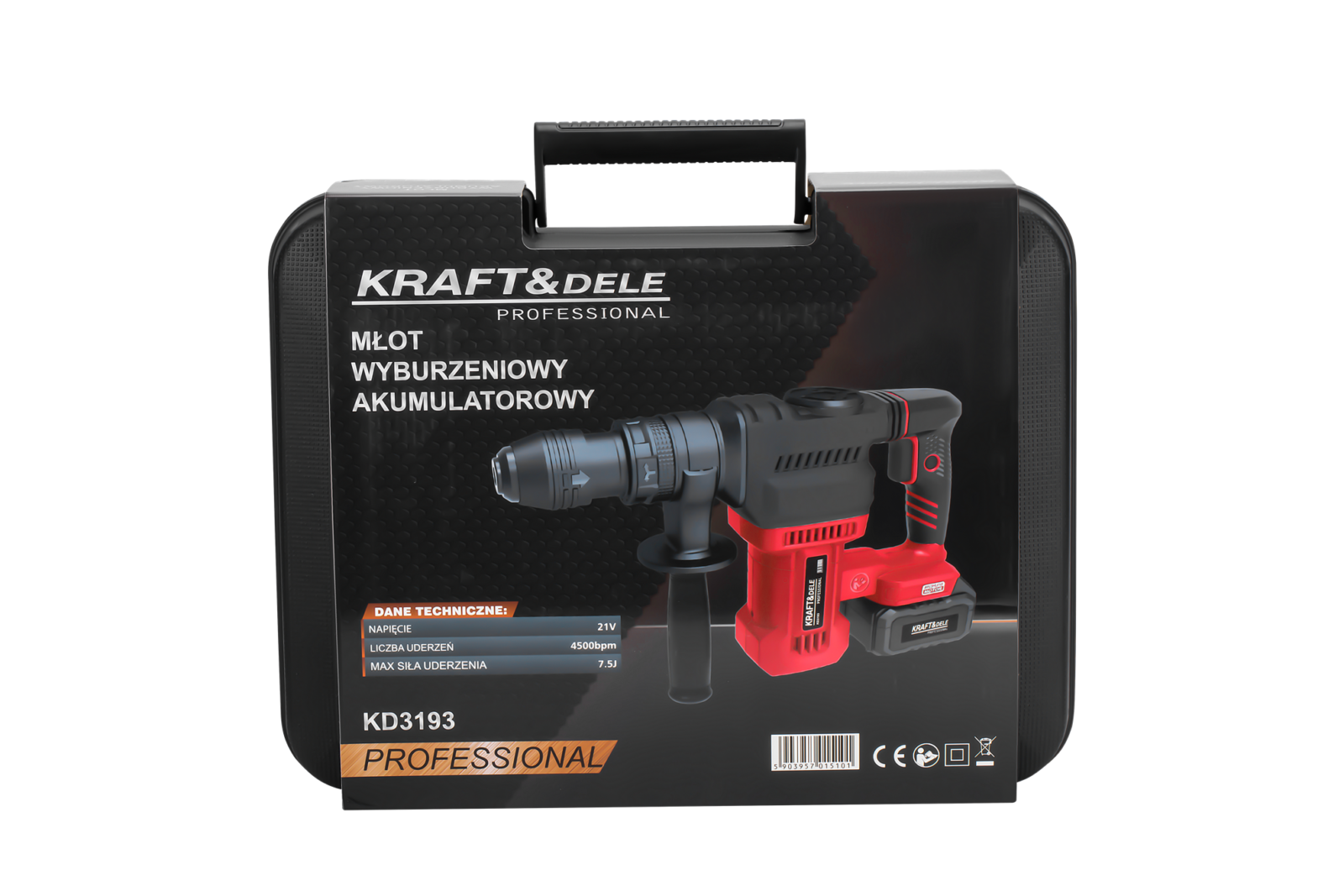 Akuvasar 21V 7,5J harjadeta 2 x 4Ah KD3193