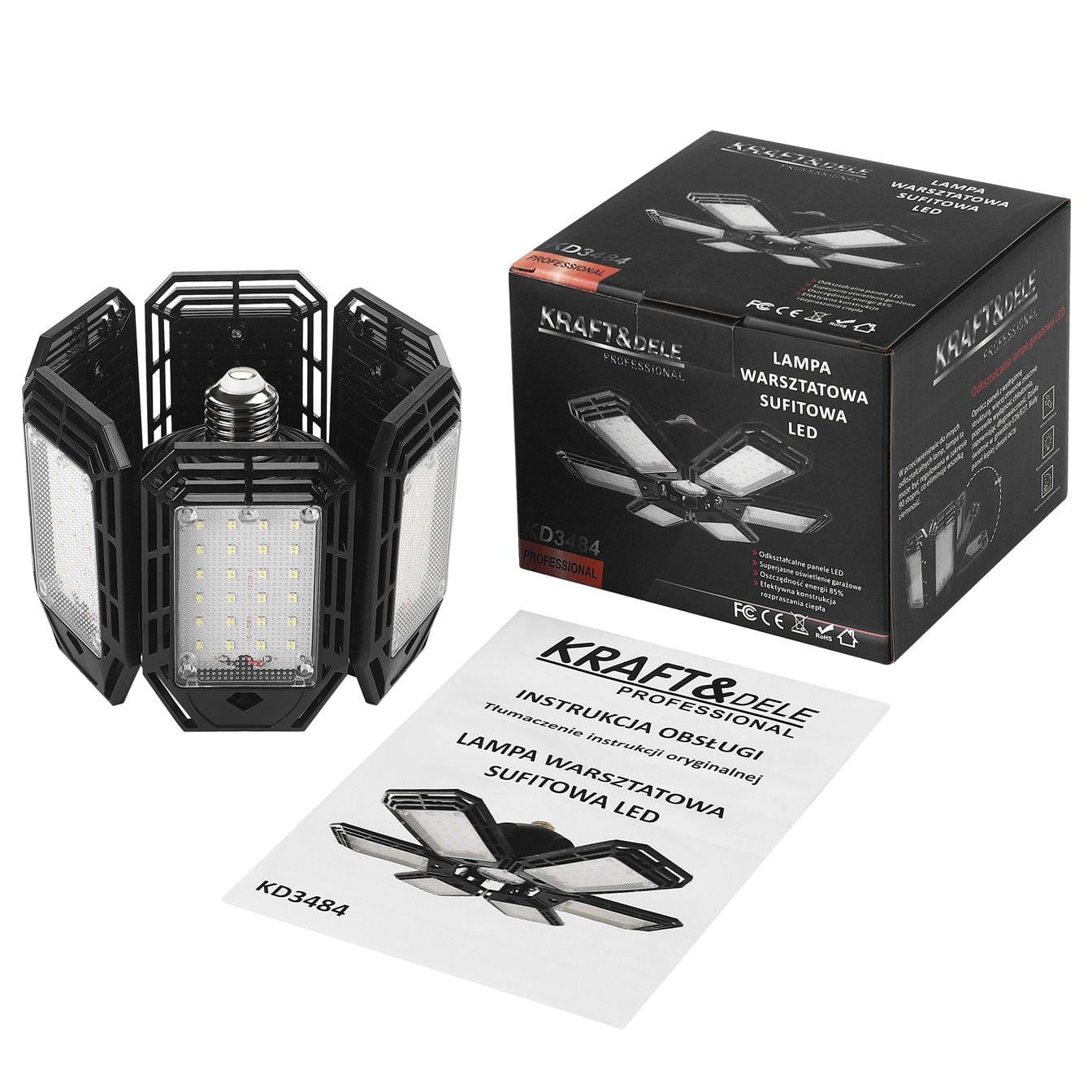 LED TÖÖTUBA LAELAMP KOKKUPANDAV 180W 18500LM KD3484