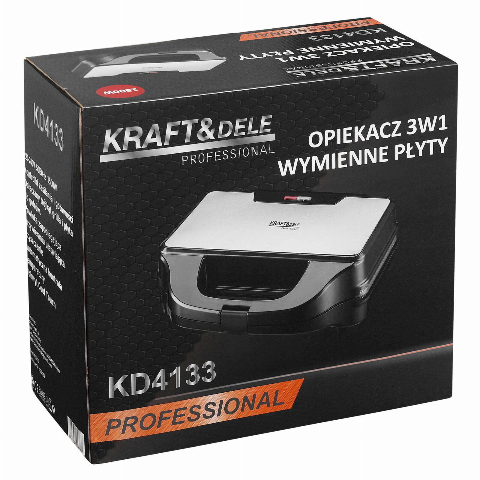 Elektriröster vahetatavate plaatidega 1500W KD4133