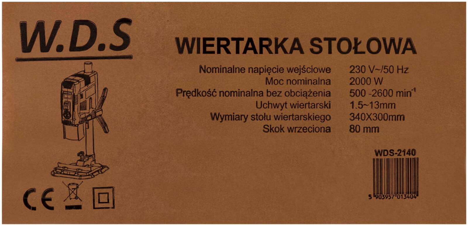 Lauatrell 2000W 13 mm ekraaniga WDS2140