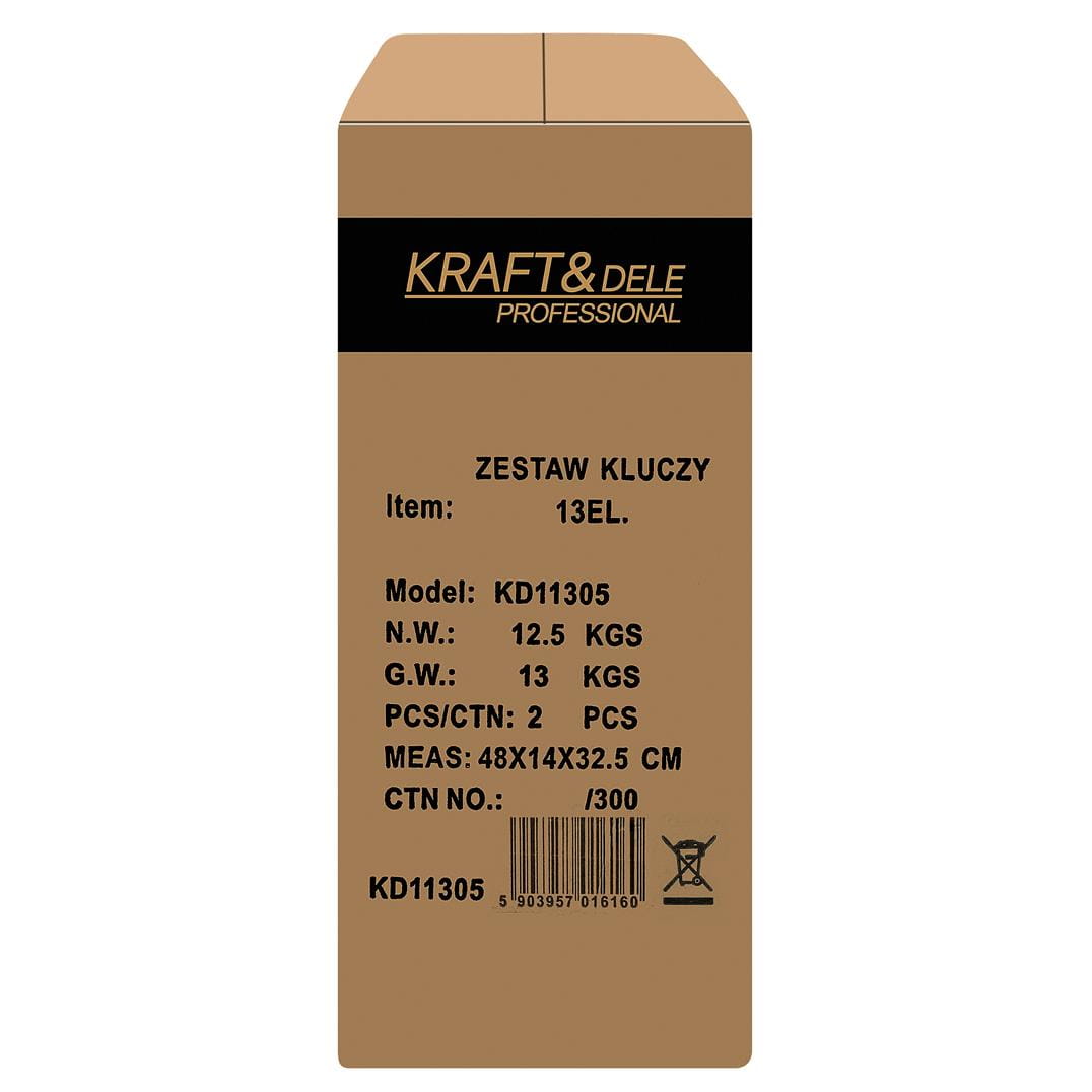 Lehe-silmusvõtmete komplekt trossvõtmega 13 tk 8–32mm KD11305
