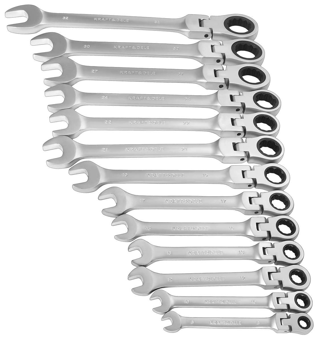Lehe-silmusvõtmete komplekt trossvõtmega 13 tk 8–32mm KD11305
