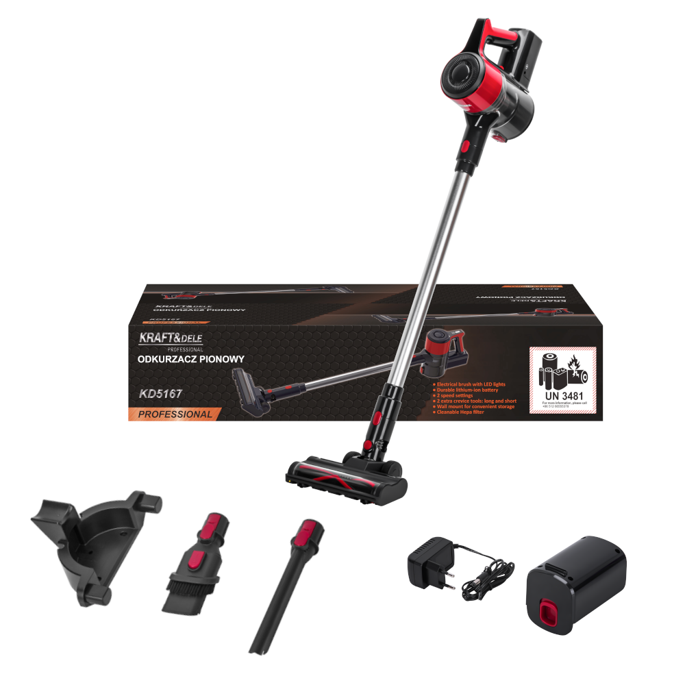 VERTIKAALNE TOLMUIMEJA 25,2V 2500mAh KD5167