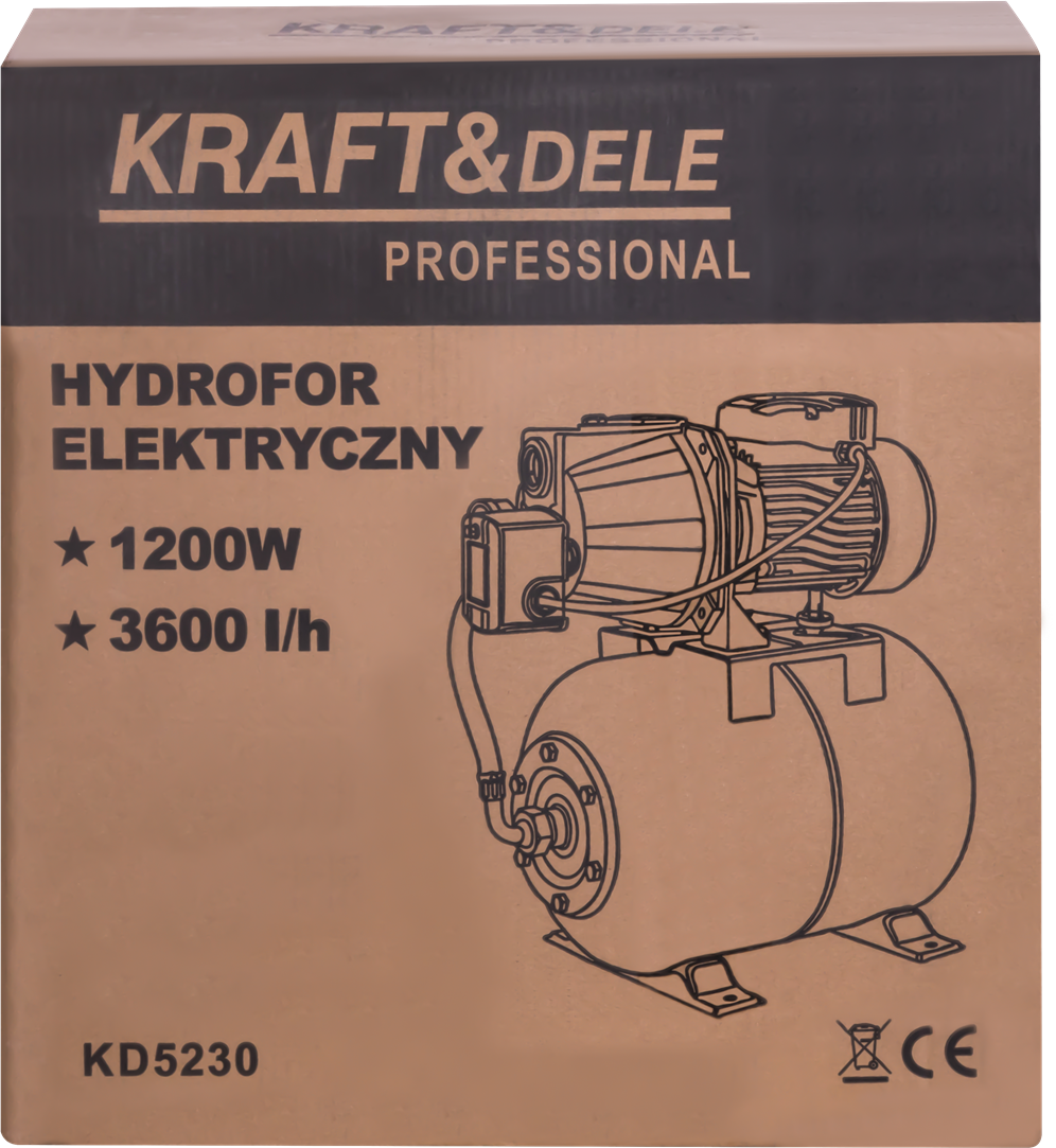 Hüdrofor 1200W 3600L/h 24L mahutiga KD5230