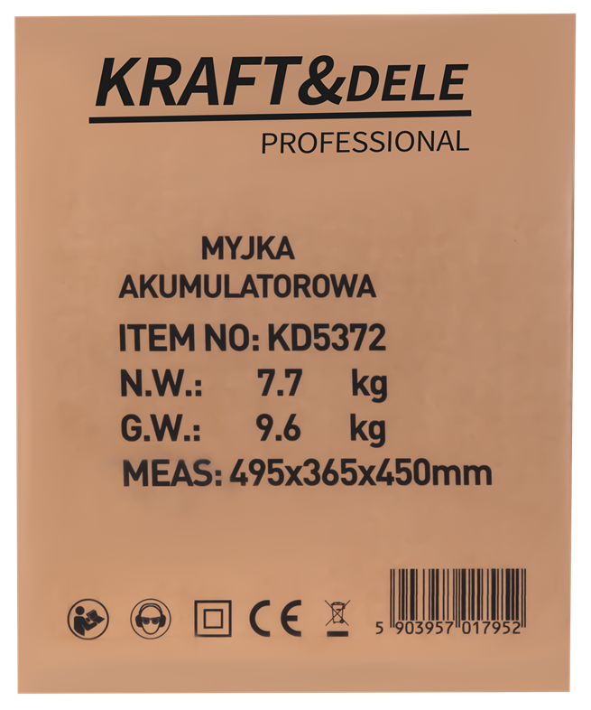 Akusurvepesumasin 20L mahutiga 700W 42V 3000mAh 200bar 260l/h KD5372