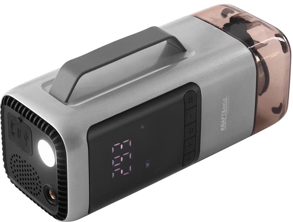 MULTIFUNKTSIONAALNE SEADE TOLMUIMEJA / JUMP-STARTER / PUMP / LEHEPUHUR / TASKULAMP / POWERBANK KD5498