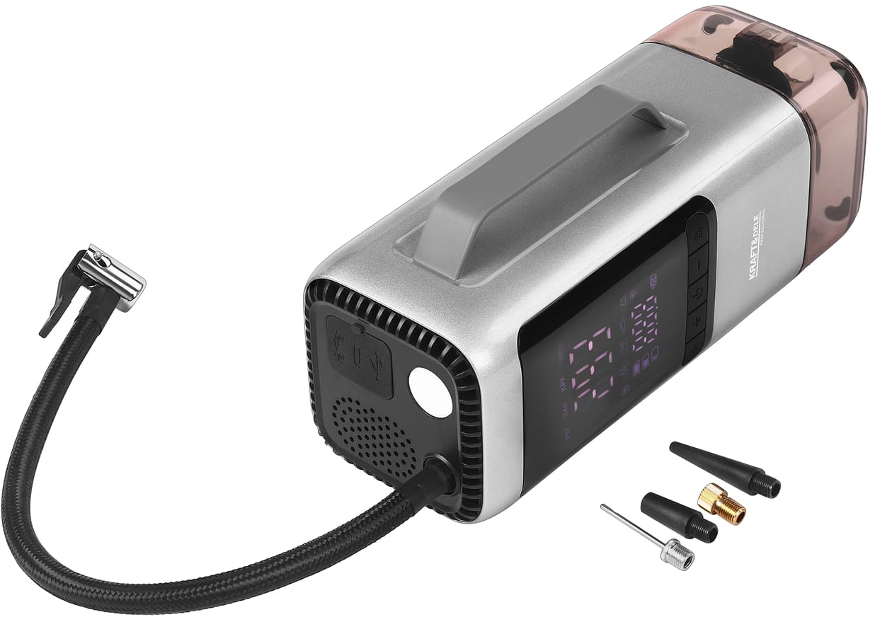 MULTIFUNKTSIONAALNE SEADE TOLMUIMEJA / JUMP-STARTER / PUMP / LEHEPUHUR / TASKULAMP / POWERBANK KD5498