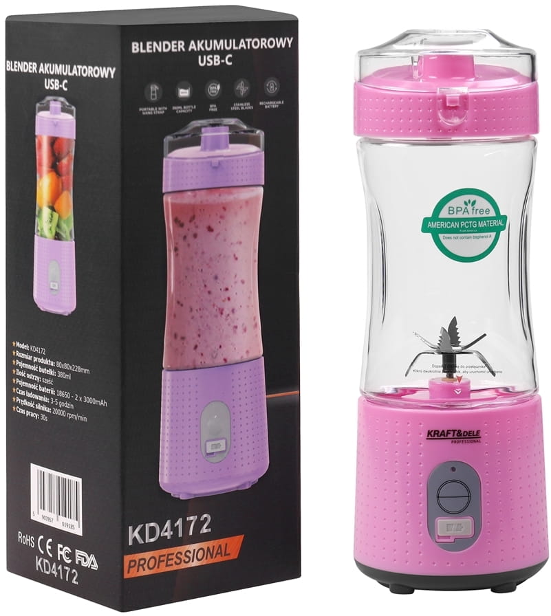 Akublender USB-C 380ml / 2x3000mAh KD4172