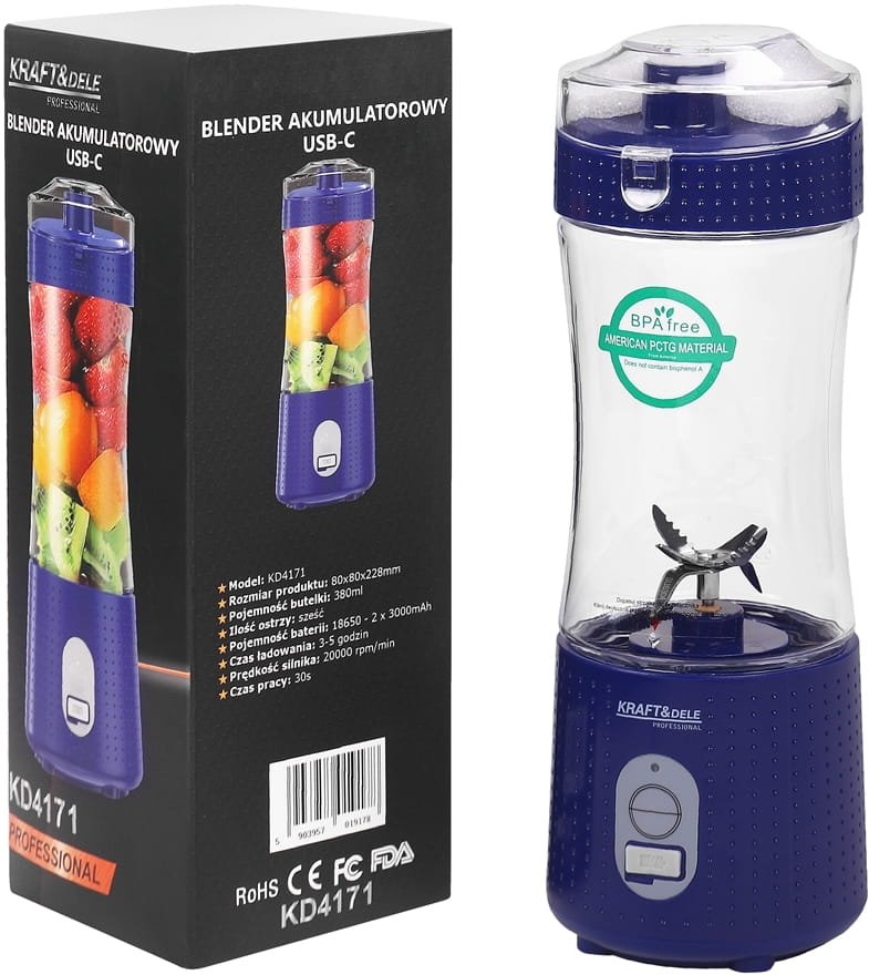 Akublender USB-C 380ml / 2x3000mAh KD4171