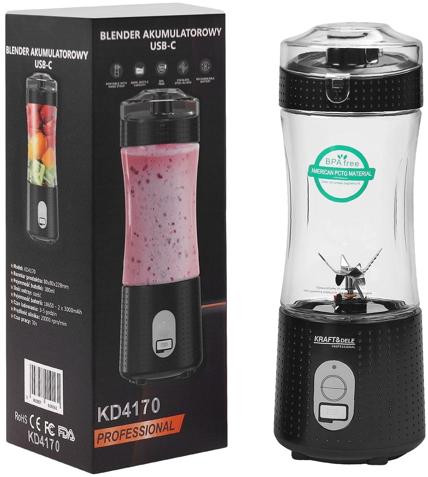 Akublender USB-C 380ml / 2x3000mAh KD4170