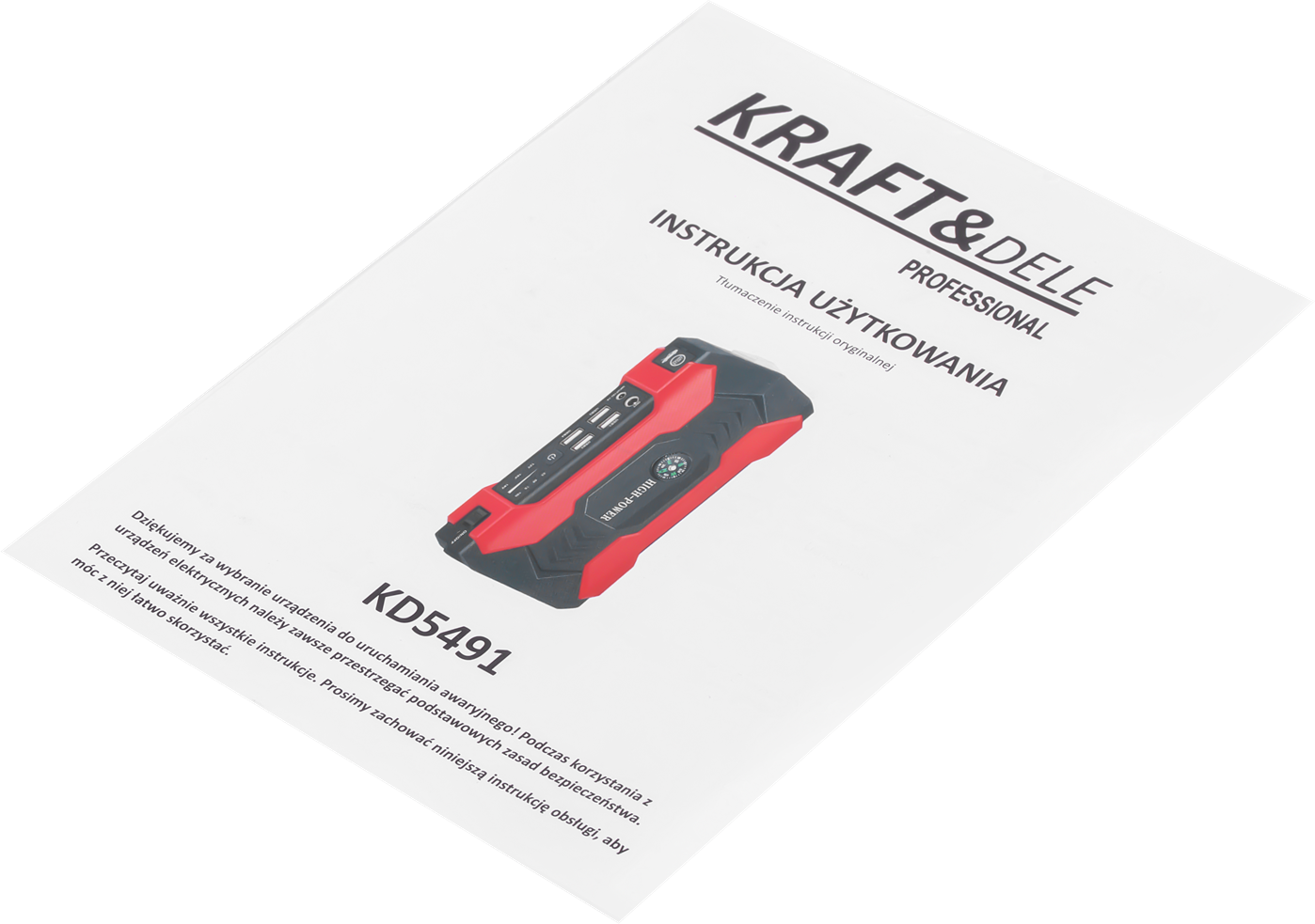 MULTIFUNKTSIONAALNE SEADE / JUMP STARTER 28000mAh/800A KD5491