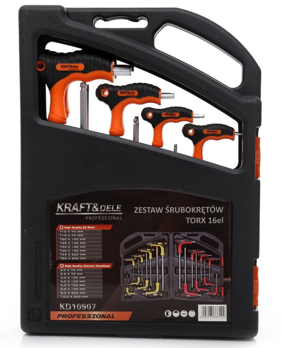 TORX kruvikeerajate komplekt 16 osa KD10907