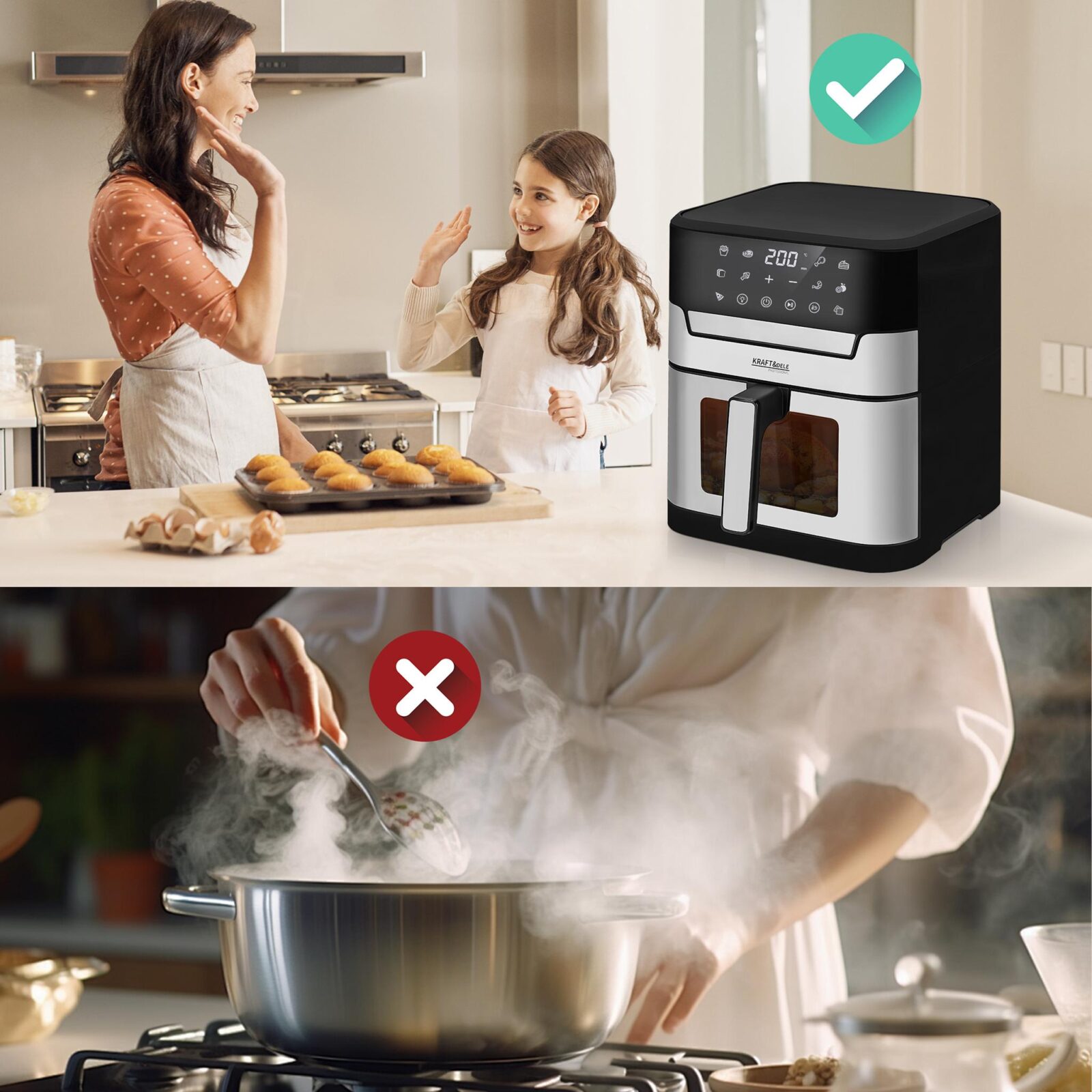 RASVAVABA FRITÜÜR 8L AIRFRYER KD4109