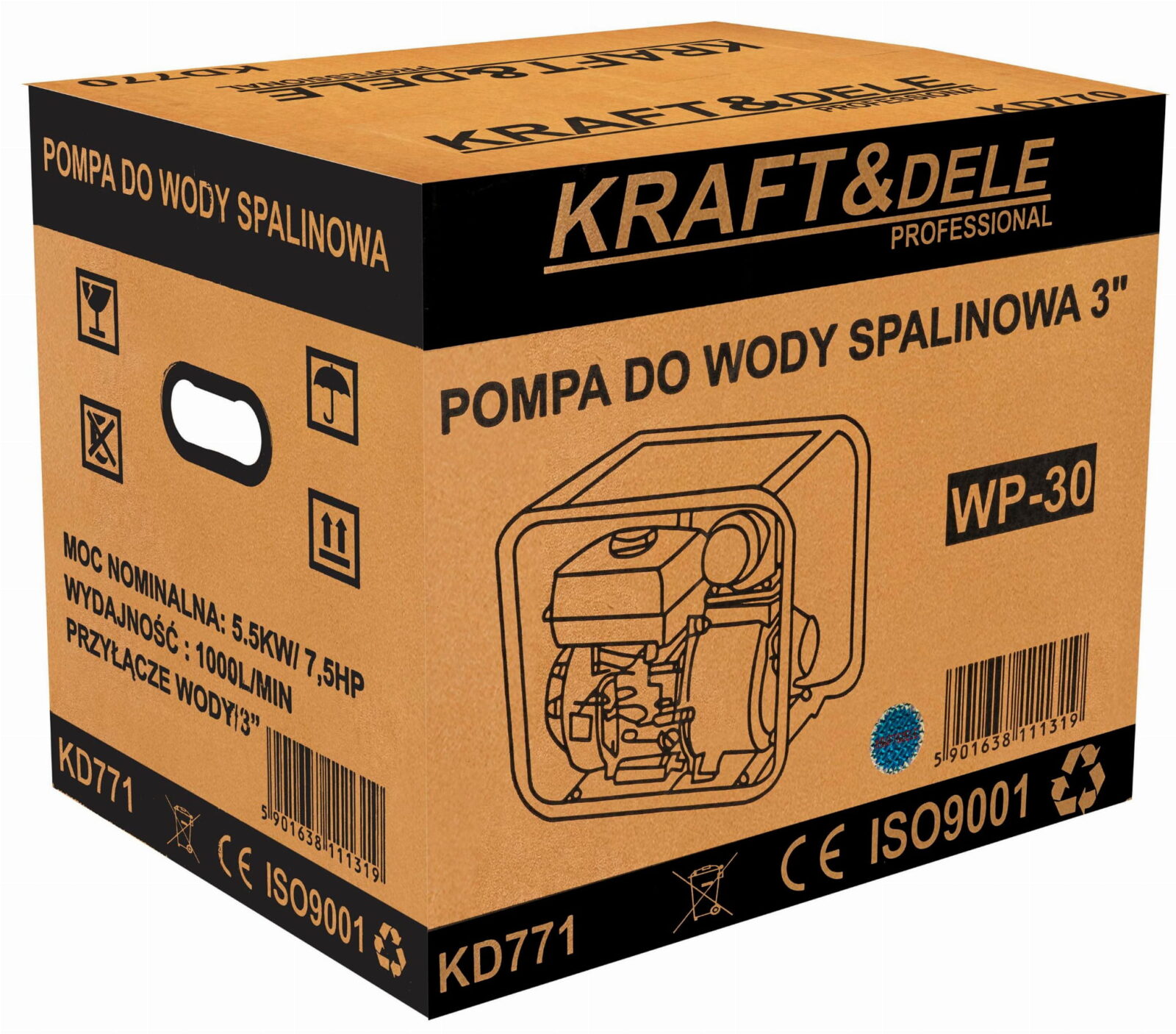 Mootoripump bensiinipump 3″ veele 1000 l/min KD771