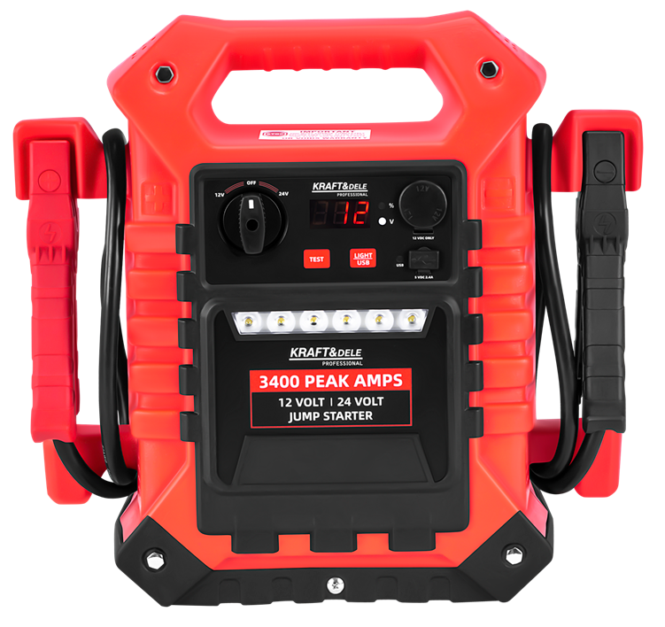 Jump-starter 3400/1400A 12/24V + valgustus KD5345
