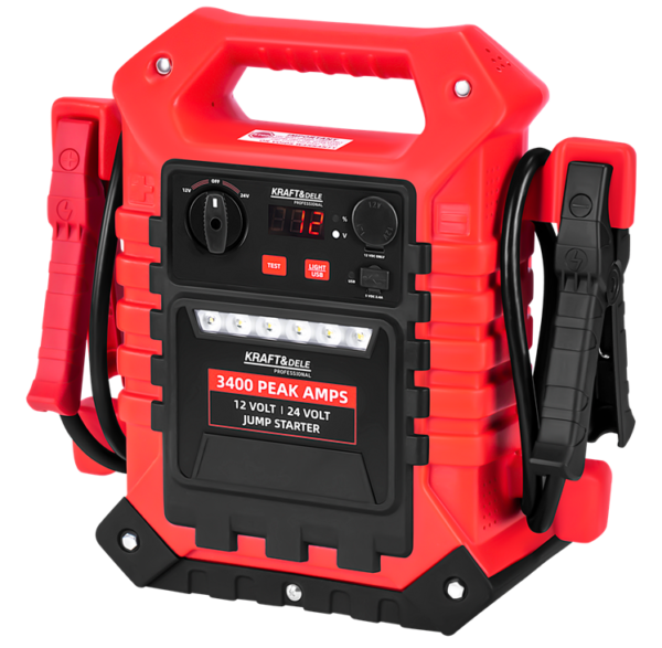 Jump-starter 3400/1400A 12/24V + valgustus KD5345