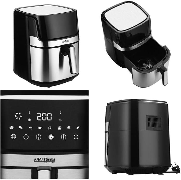 Airfryer rasvavaba fritüür 8L KRAFT&DELE KD4101 1850W