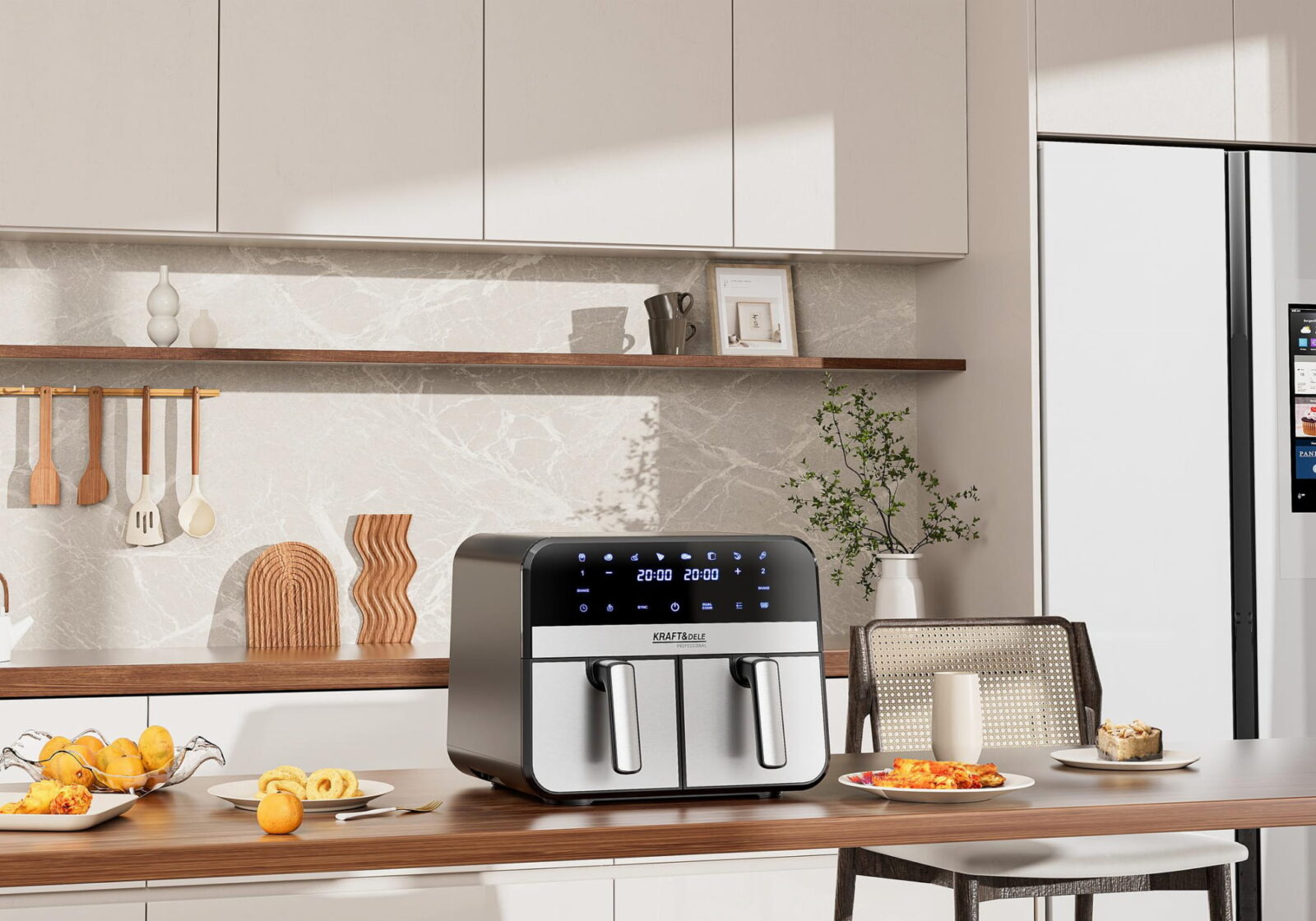 Rasvavaba fritteerimisseade AirFryer 9L 2500W KAKS KAMBRIT + LCD KD4180