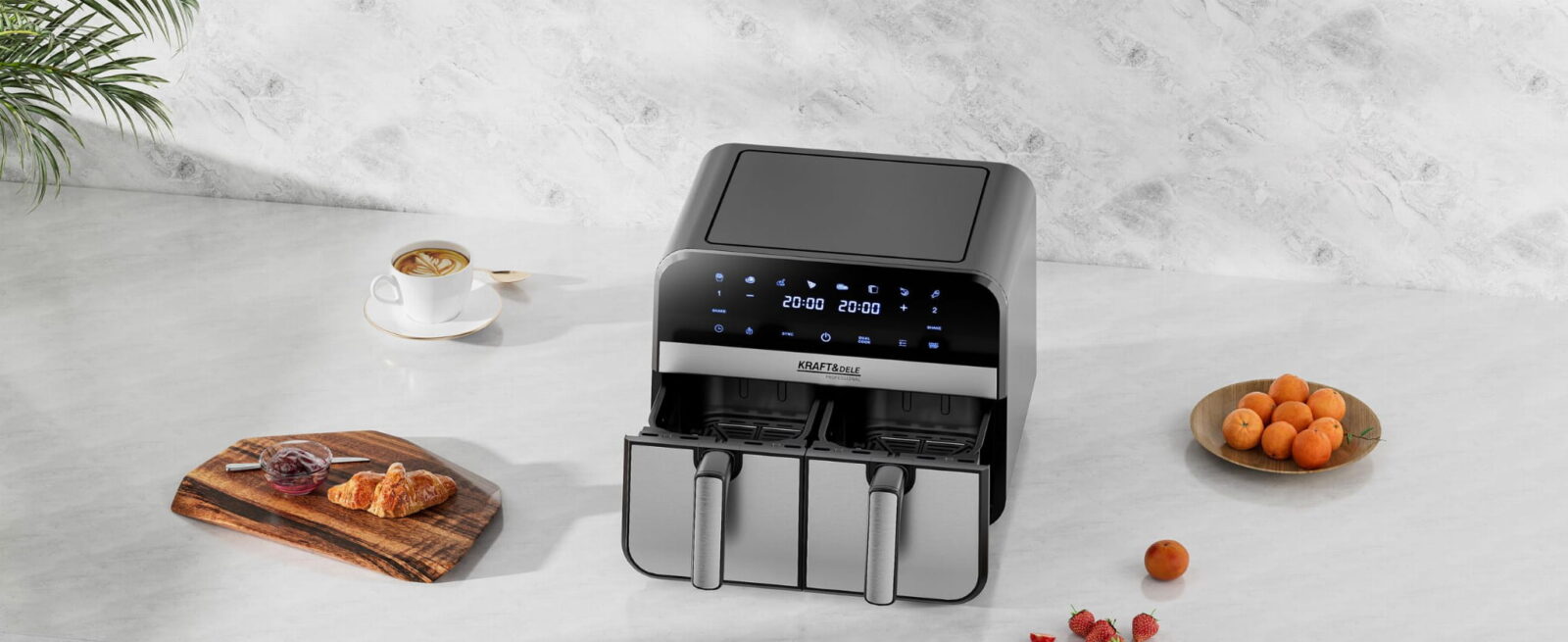 Rasvavaba fritteerimisseade AirFryer 9L 2500W KAKS KAMBRIT + LCD KD4180