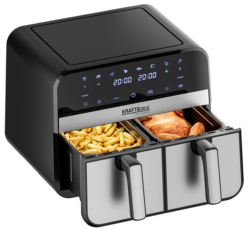 Rasvavaba fritteerimisseade AirFryer 9L 2500W KAKS KAMBRIT + LCD KD4180