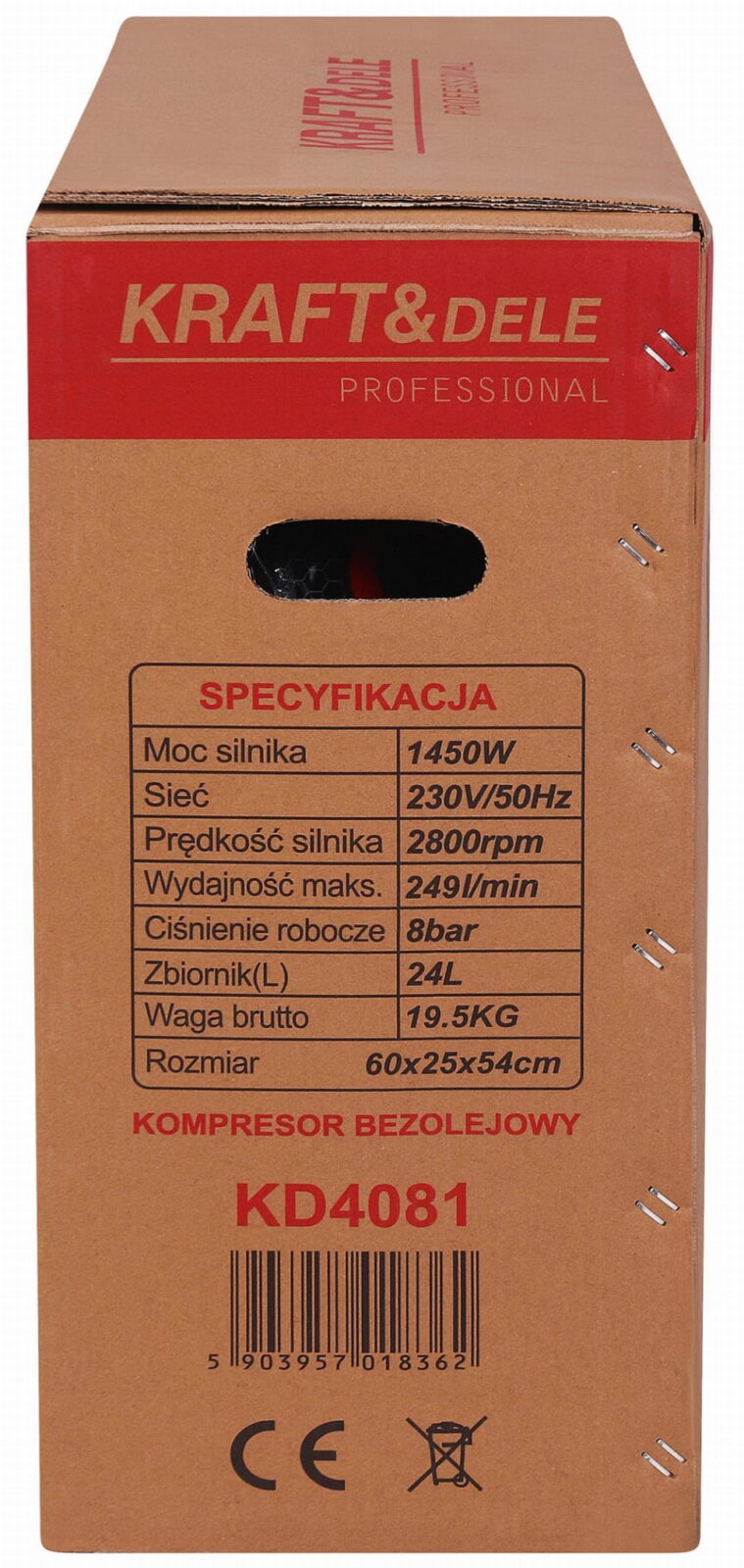 Õlivaba kompressor 24L 1450W KD4081