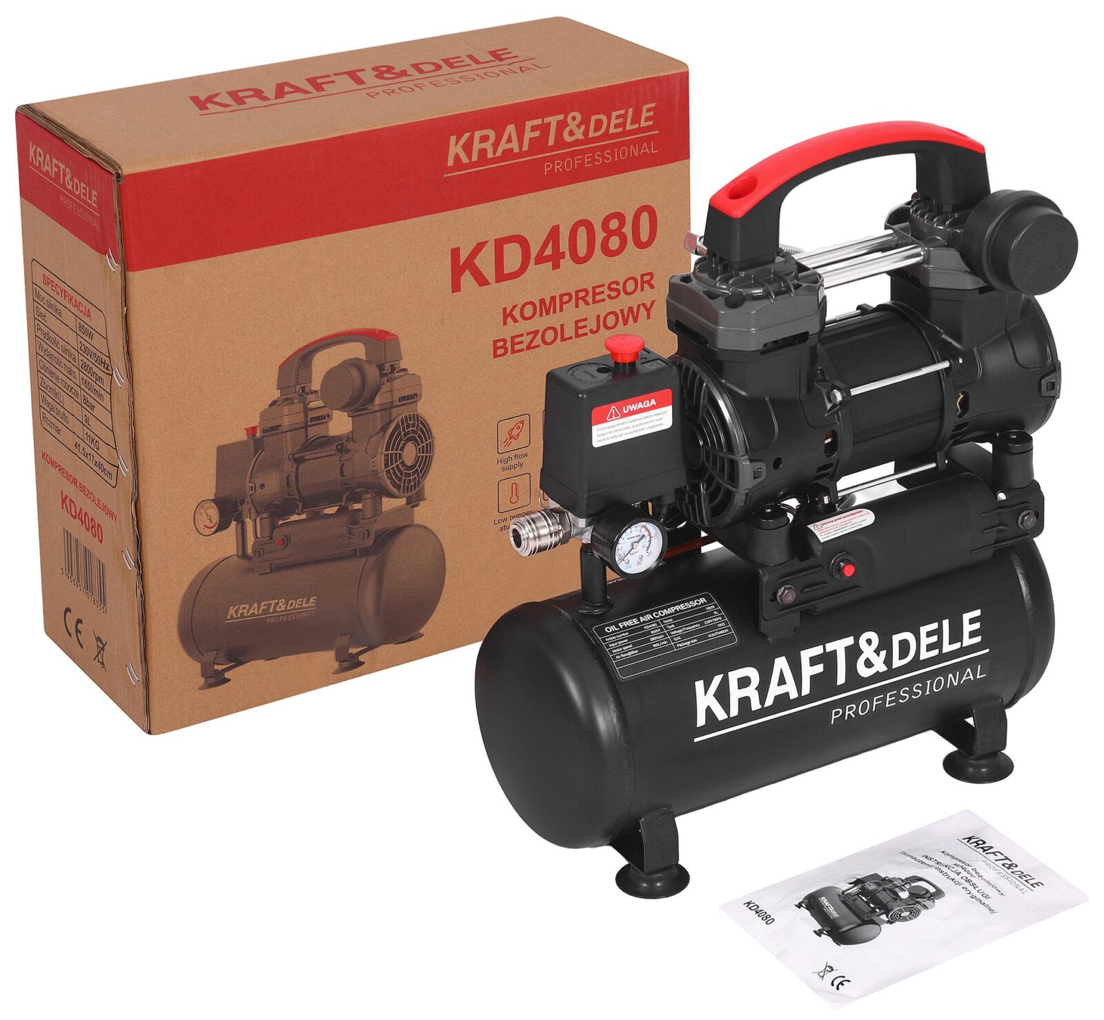 Õlivaba kompressor 9L 850W KD4080