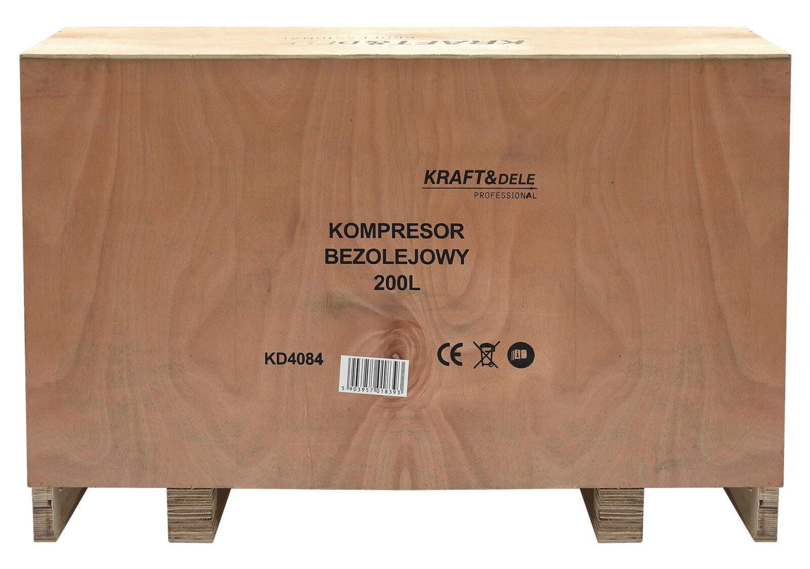 Õlivaba kompressor 200L 3x2200W + separator ja glütseriinmanomeeter KD4084