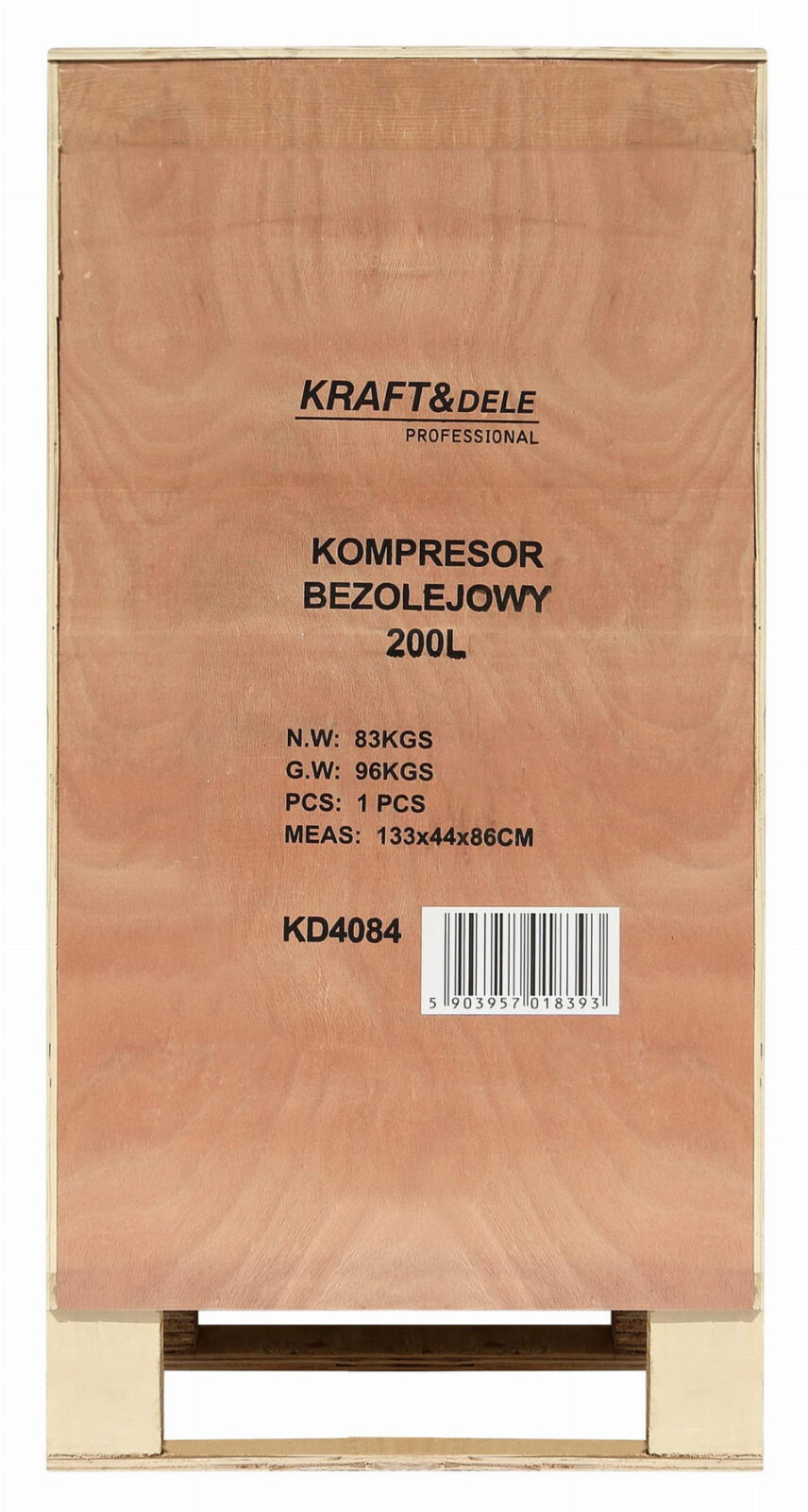 Õlivaba kompressor 200L 3x2200W + separator ja glütseriinmanomeeter KD4084