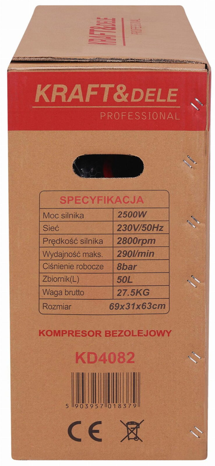 Õlivaba kompressor 50L 2500W KD4082