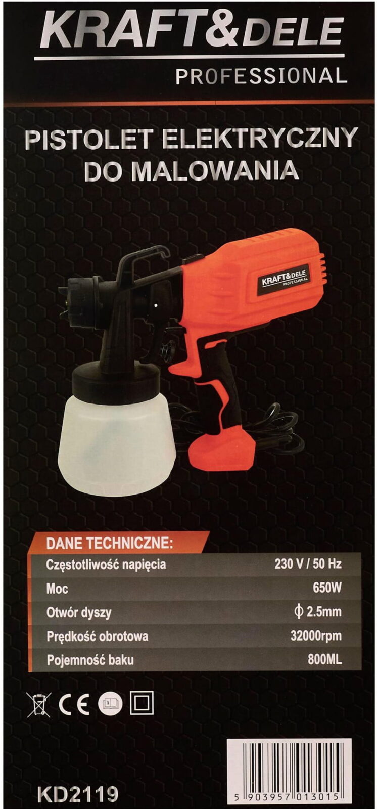 Värvipüstol 650W KD2119