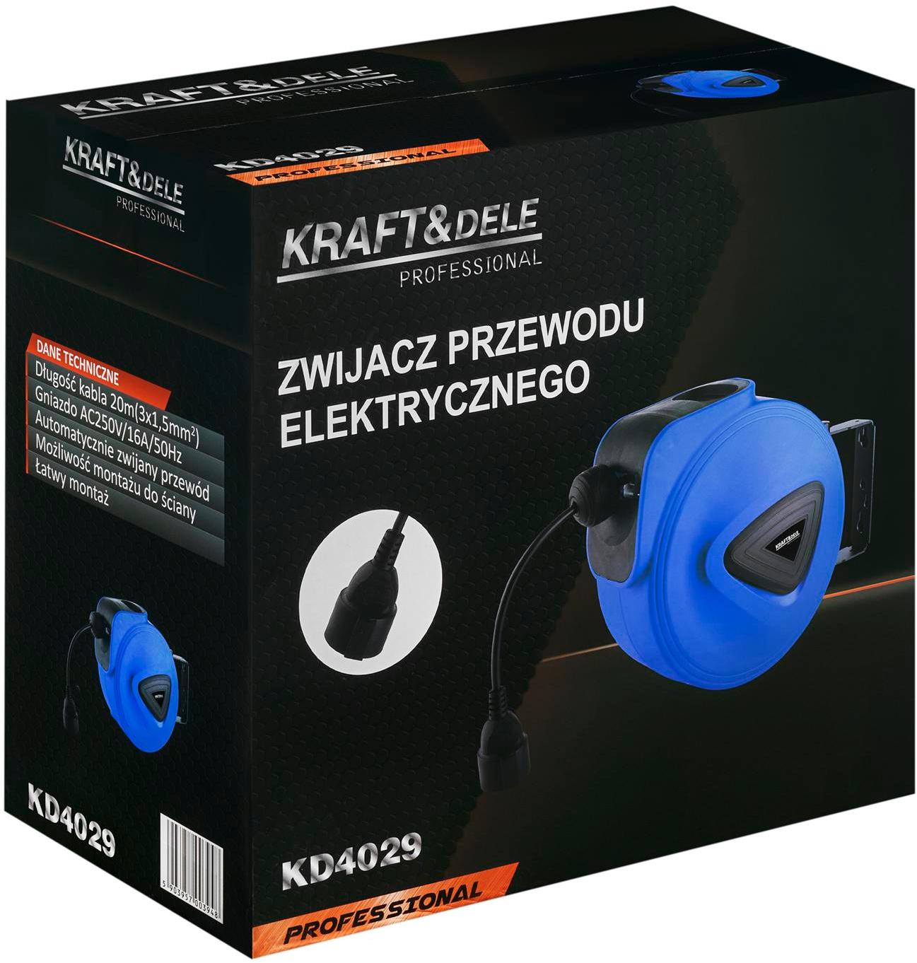 Elektrijuhtme isekeruv automaatkelk 20m KD4029