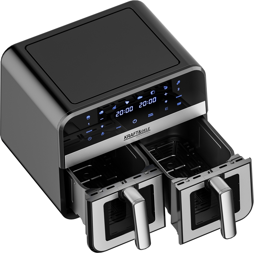 Rasvavaba fritteerimisseade 9L 2500W KAKS KAMBRIT 4,5L + LCD KD4179