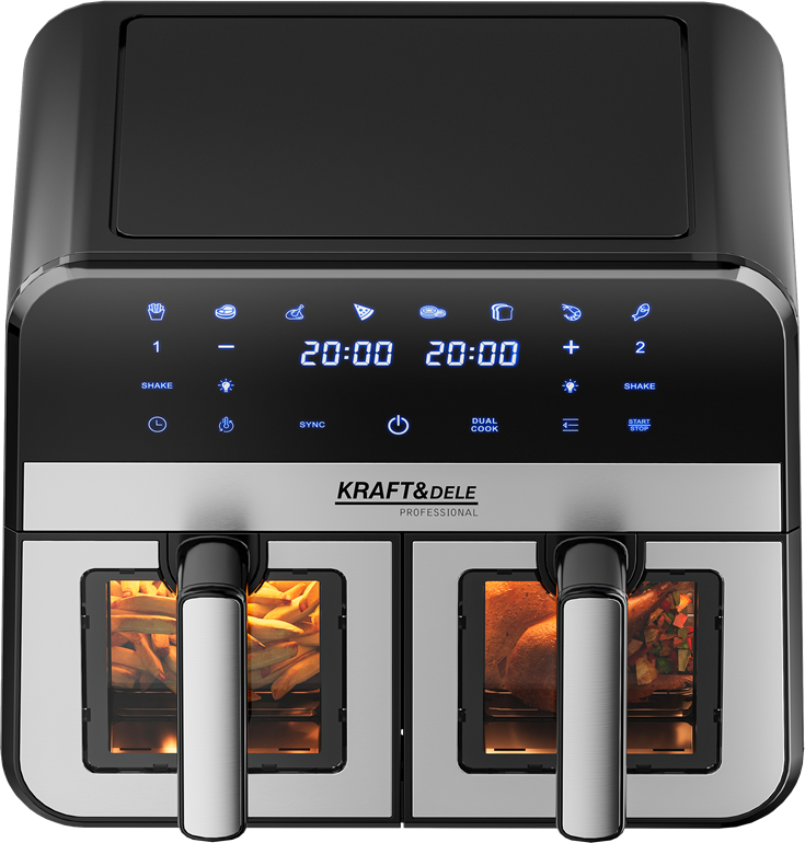 Rasvavaba fritteerimisseade 9L 2500W KAKS KAMBRIT 4,5L + LCD KD4179