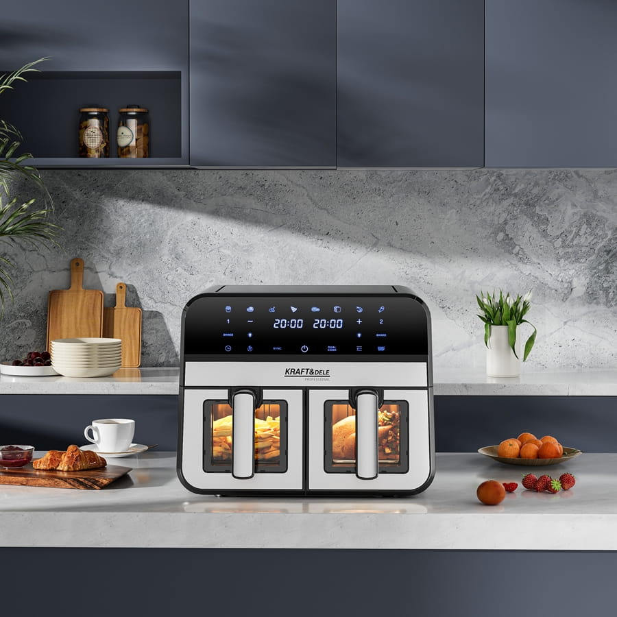 Rasvavaba fritteerimisseade 9L 2500W KAKS KAMBRIT 4,5L + LCD KD4179