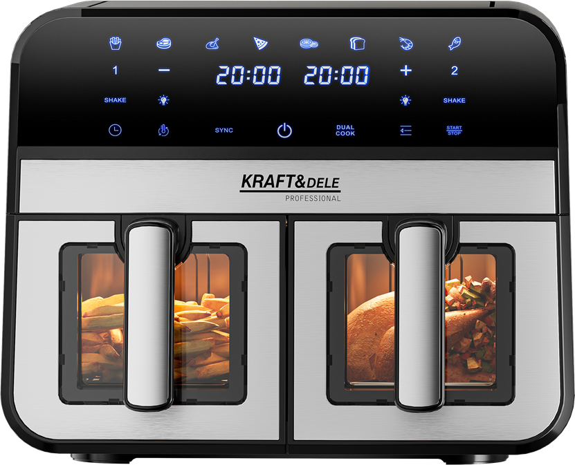 Rasvavaba fritteerimisseade 9L 2500W KAKS KAMBRIT 4,5L + LCD KD4179