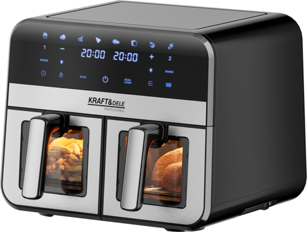 Rasvavaba fritteerimisseade 9L 2500W KAKS KAMBRIT 4,5L + LCD KD4179