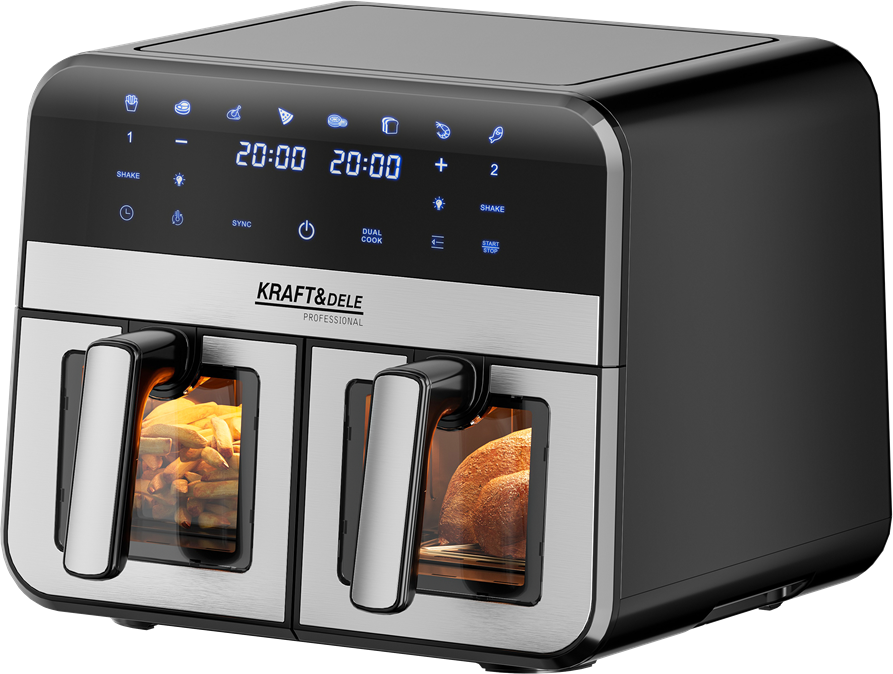 Rasvavaba fritteerimisseade 9L 2500W KAKS KAMBRIT 4,5L + LCD KD4179