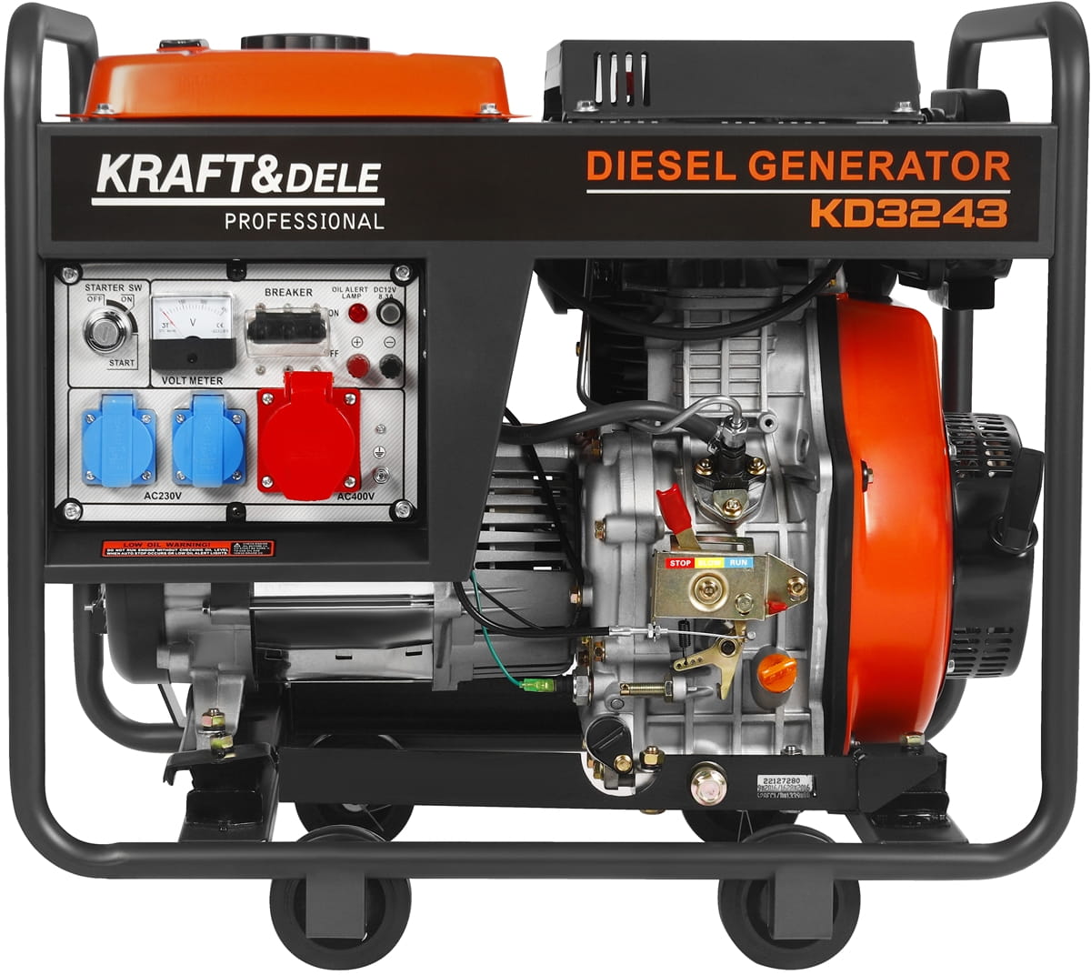 Diisligeneraator 7kW 16HP 230V/400V KD3243