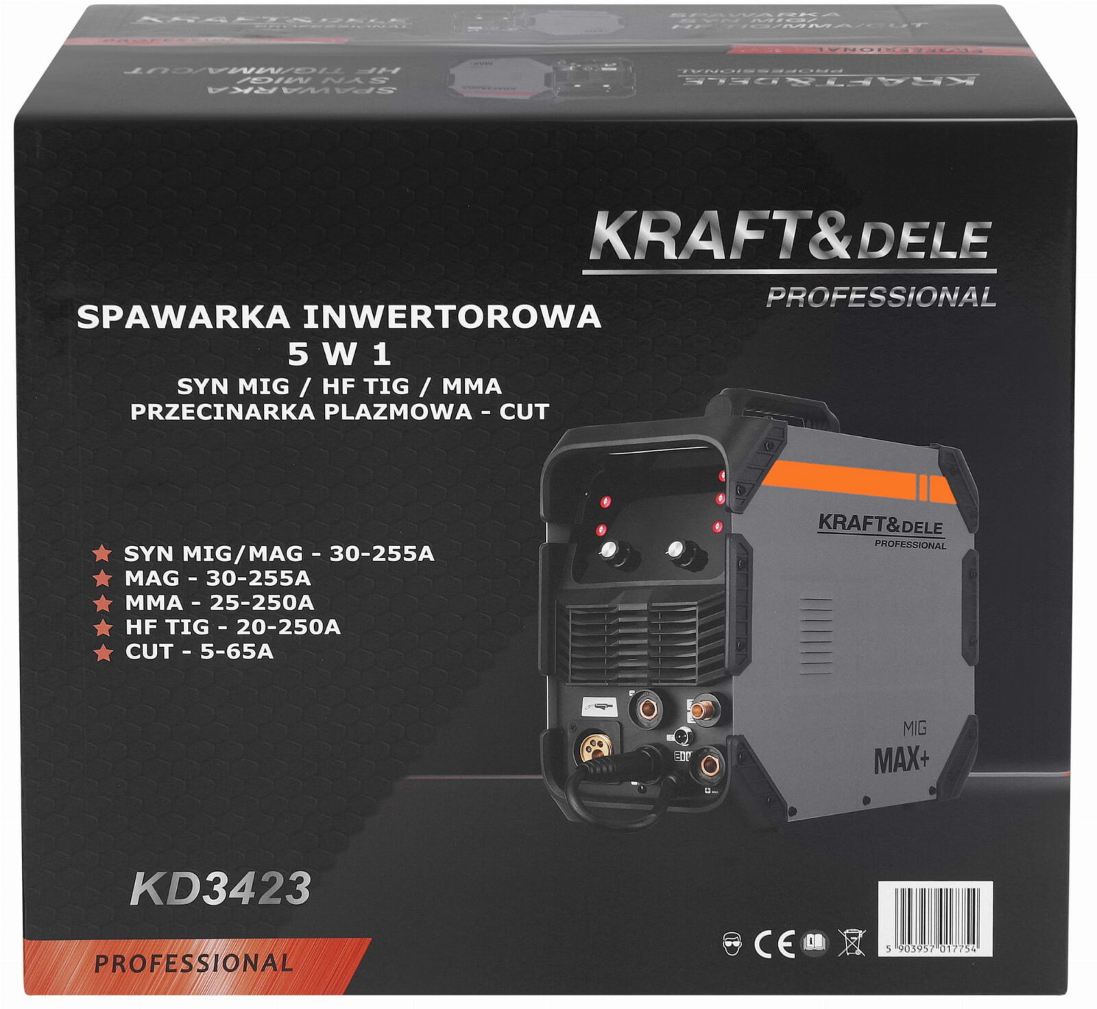Inverterkeevitusaparaat 5-ühes-1-s 255A KD3423