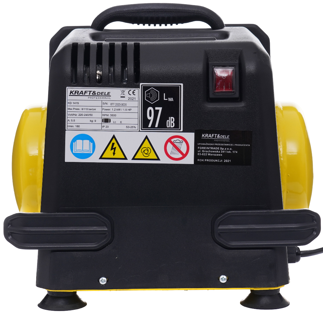 Õlivaba kompressor 6L 8bar KD1415