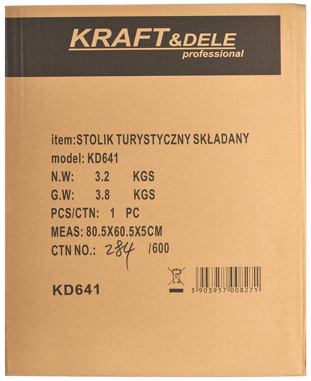 TÖÖKOJA TÖÖLAUD / TURISMILAUD 80×60 cm KD641