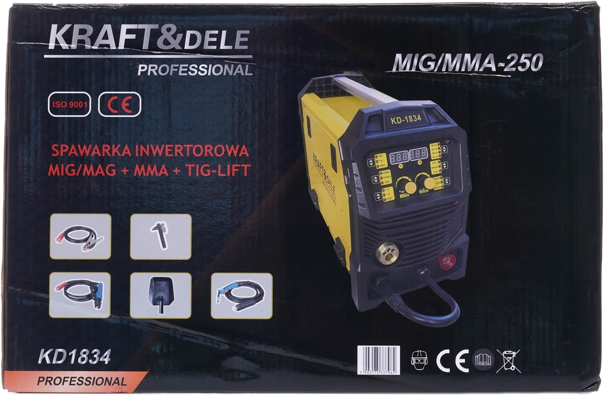 INVERTERKEEVITUSAPARAAT MIG/MAG + MMA + TIG-LIFT KD1834