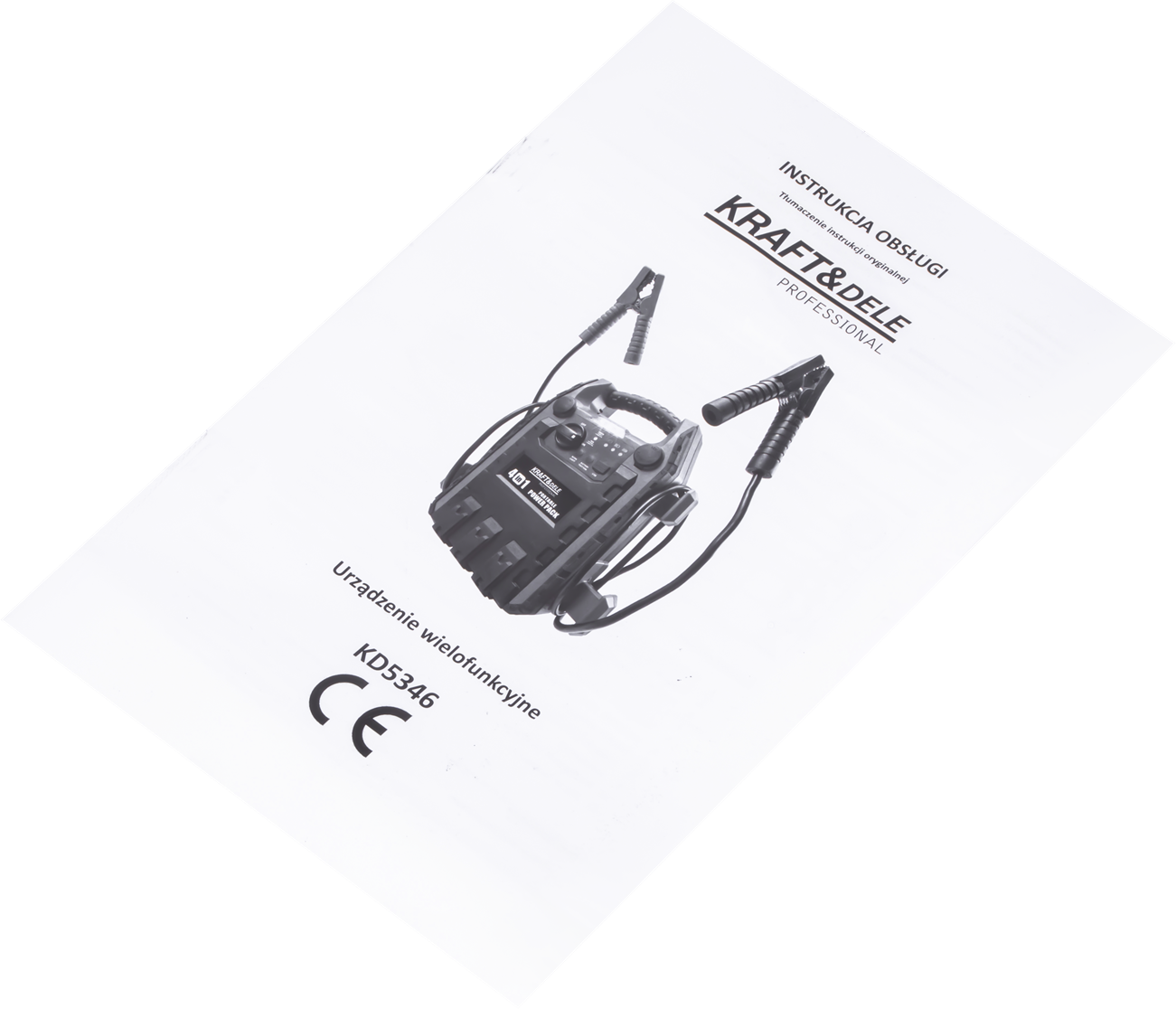 Jump-starter 4-ühes-1-s 1200/600A 22Ah 12V + valgustus + kompressor KD5346