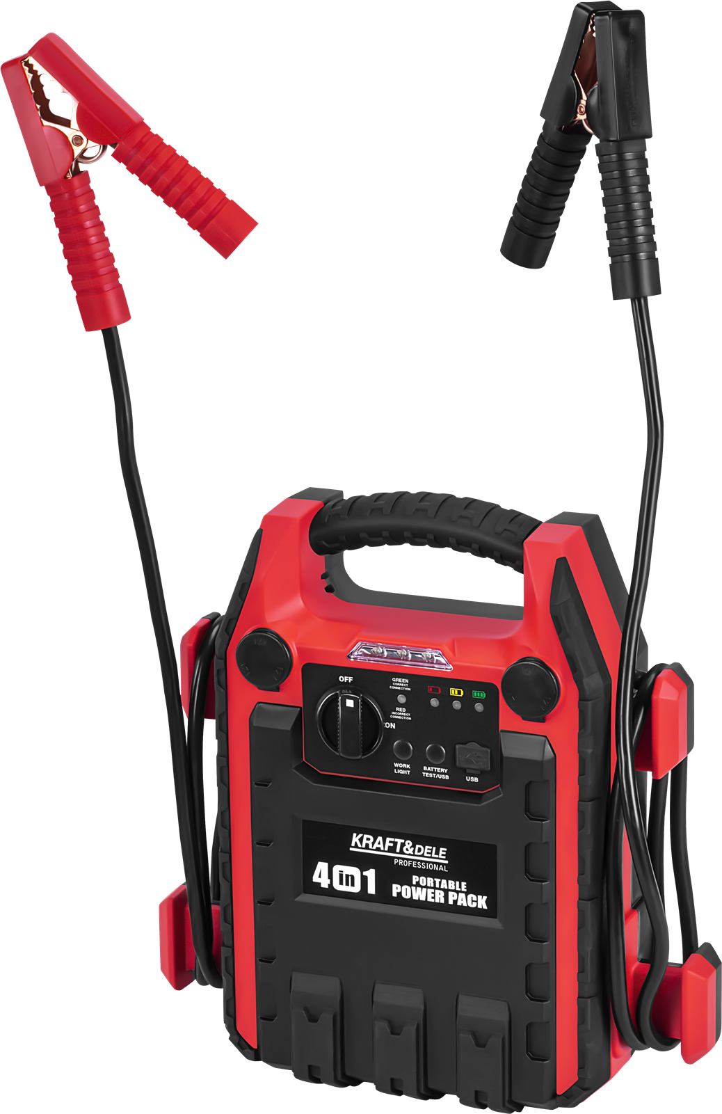 Jump-starter 4-ühes-1-s 1200/600A 22Ah 12V + valgustus + kompressor KD5346
