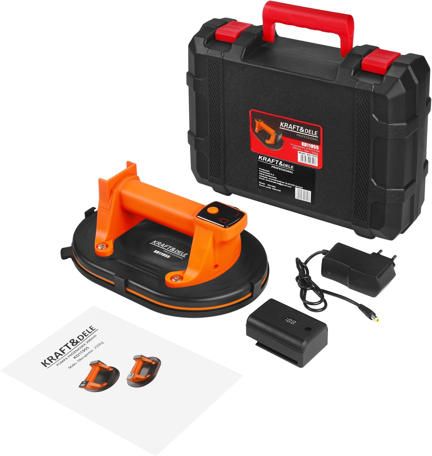 Akutoiteline vaakumtops 200mm 150kg KD11955
